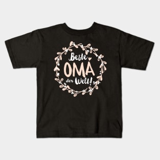 Beste Oma der Welt Kranz Kids T-Shirt